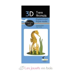 Maquette 3D en papier Hippocampe jaune - Fridolin