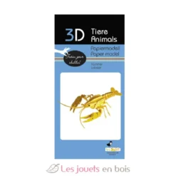 Maquette 3D en papier Homard jaune - Fridolin