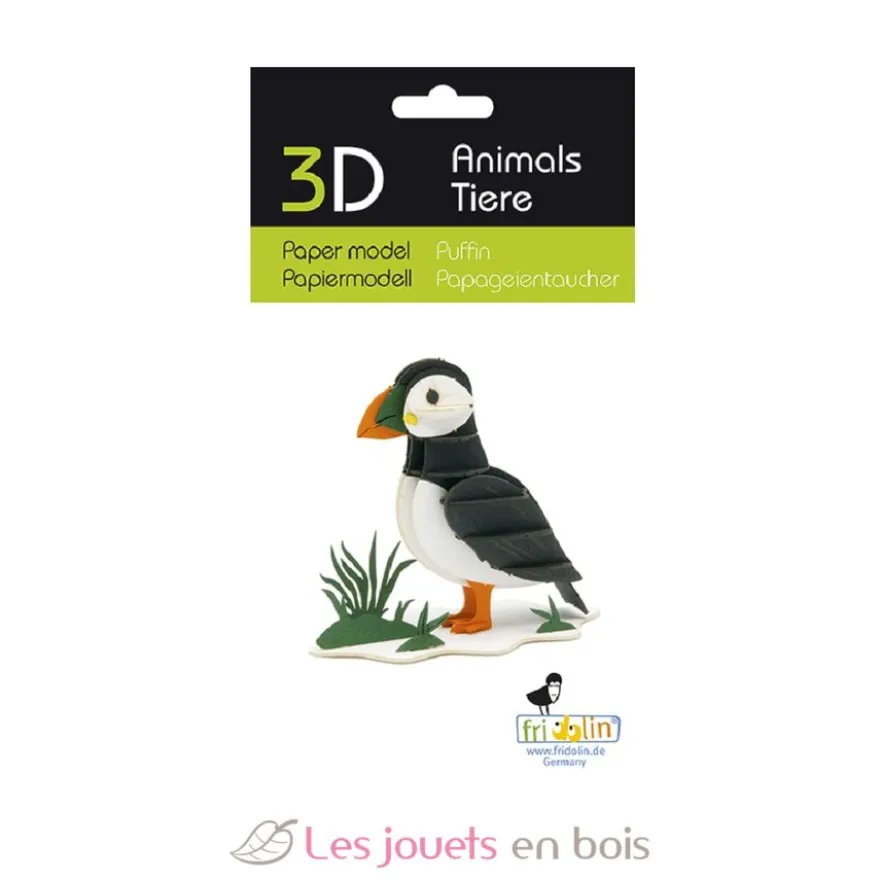 Maquette 3D en papier Macareux moine - Fridolin