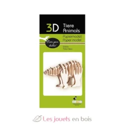 Maquette 3D en papier Ours polaire blanc - Fridolin