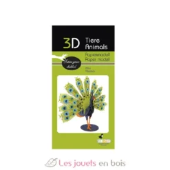Maquette 3D en papier Paon - Fridolin