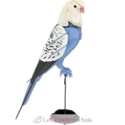 Maquette 3D en papier Perruche Ondulée bleue - fridolin