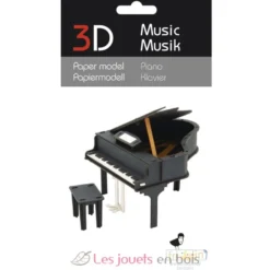 Maquette 3D en papier Piano noir - Fridolin