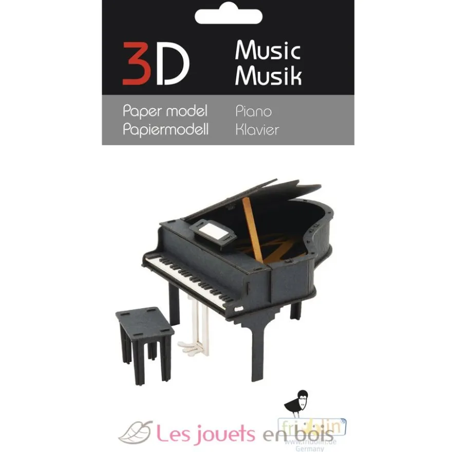 Maquette 3D en papier Piano noir - Fridolin