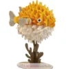 Maquette 3D en papier poisson-porc-épic jaune - Fridolin