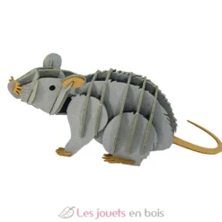 Maquette 3D en papier Rat gris - Fridolin