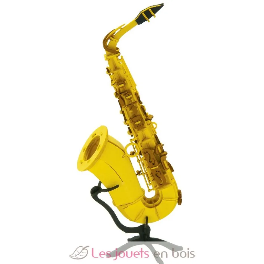 Maquette 3D en papier Saxophone jaune - Fridolin