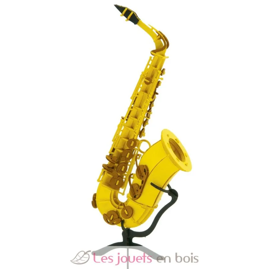 Maquette 3D en papier Saxophone jaune - Fridolin