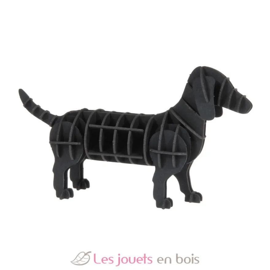Maquette 3D en papier Teckel marron - Fridolin