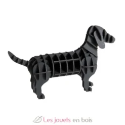 Maquette 3D en papier Teckel marron - Fridolin
