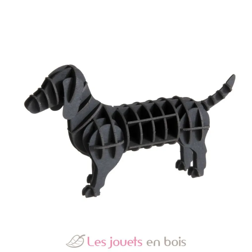 Maquette 3D en papier Teckel marron - Fridolin
