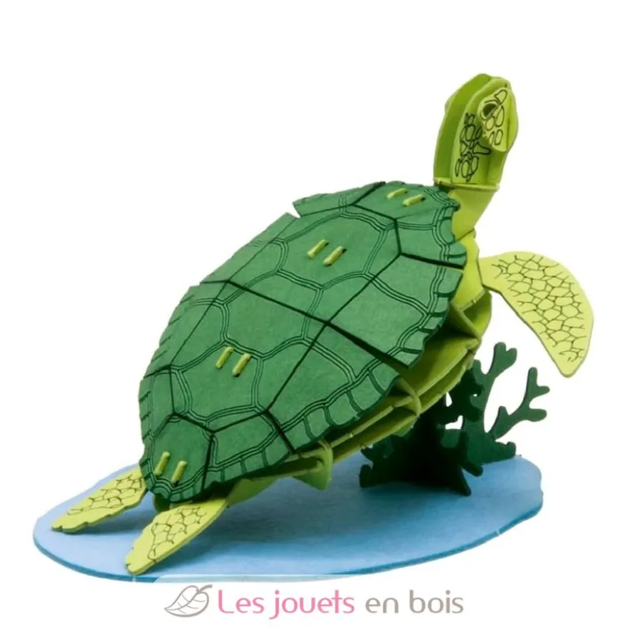 Maquette 3D en papier Tortue de mer verte - Fridolin