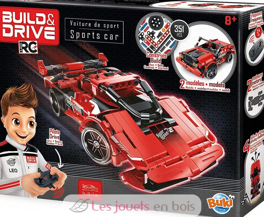 Maquette voiture de sport radiocommandée rouge - Buki