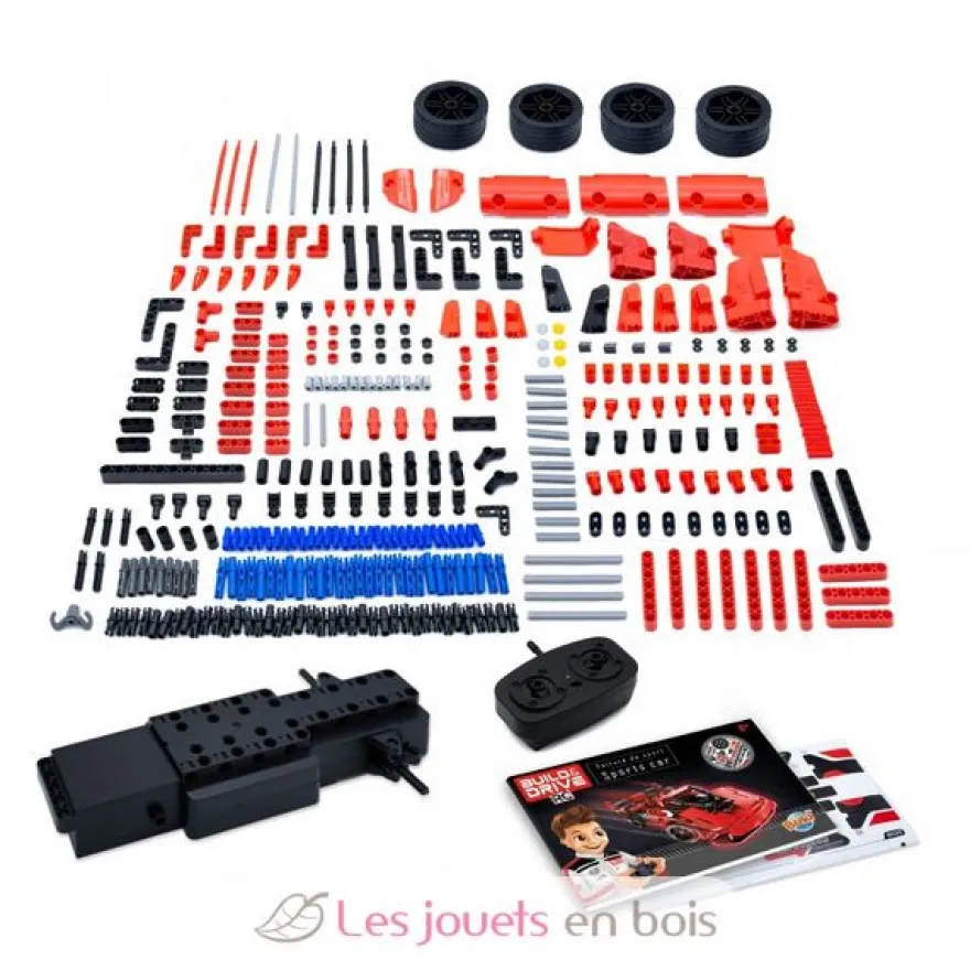 Maquette voiture de sport radiocommandée rouge - Buki