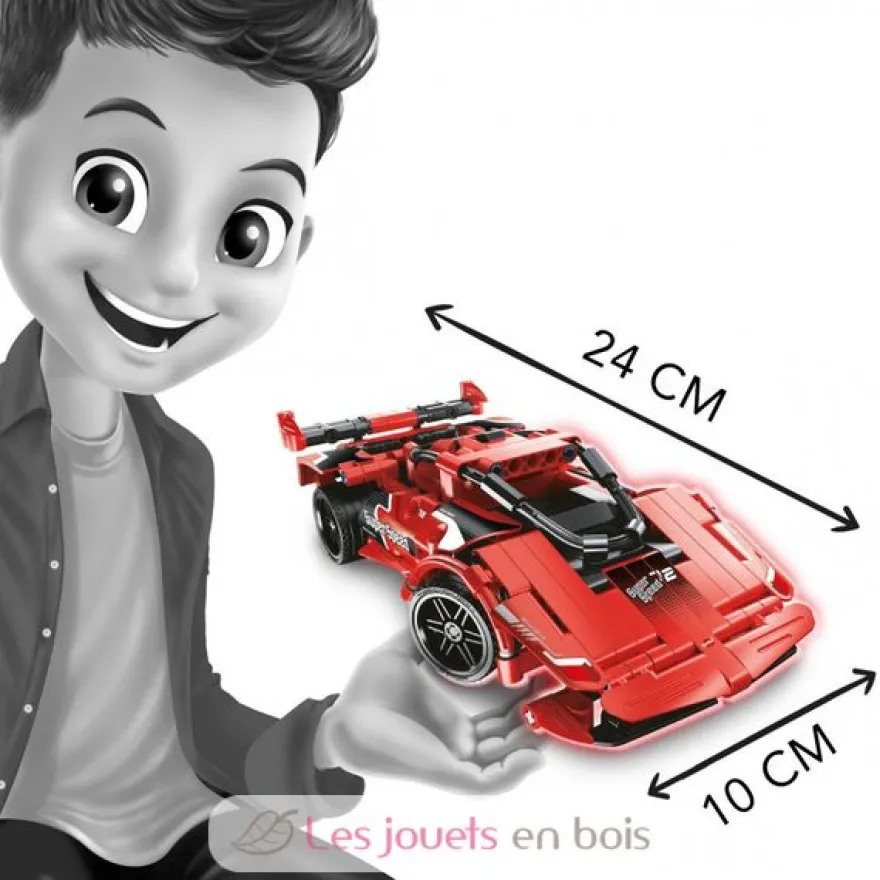 Maquette voiture de sport radiocommandée rouge - Buki