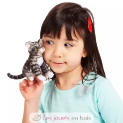 Marionnette à doigt Mini Chat tigré gris - Folkmanis