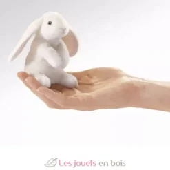 Marionnette à doigt Mini Lapin blanc - Folkmanis