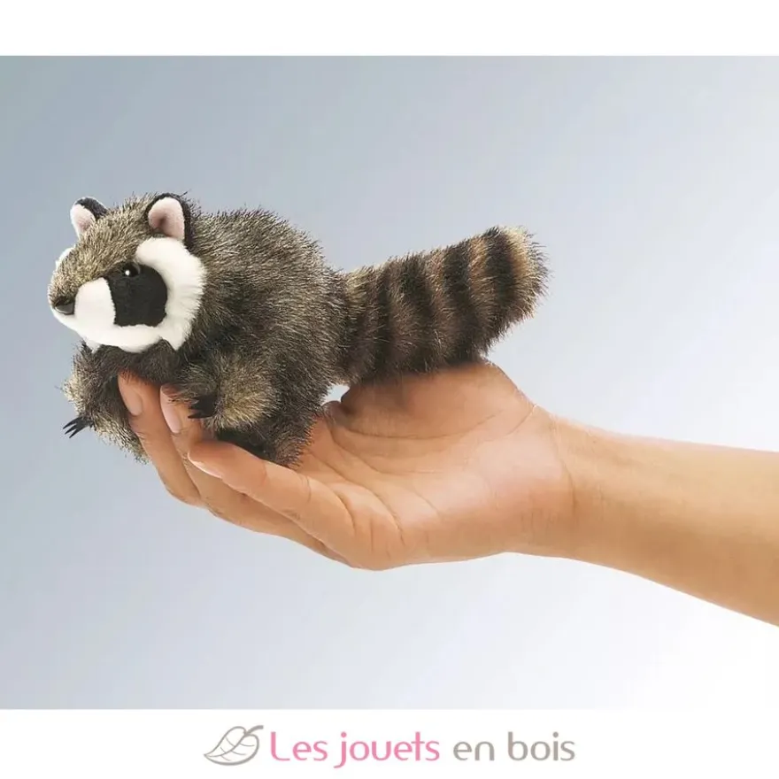 Marionnette à doigt Mini Raton laveur gris - Folkmanis