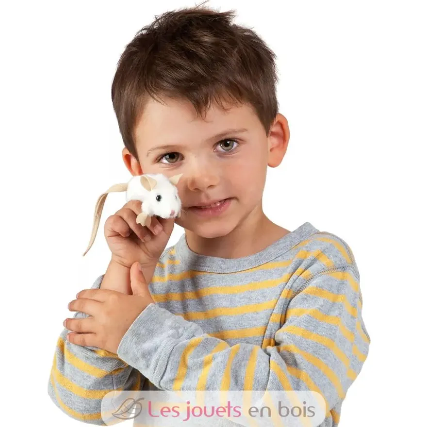 Marionnette à doigt Mini Souris blanche - Folkmanis