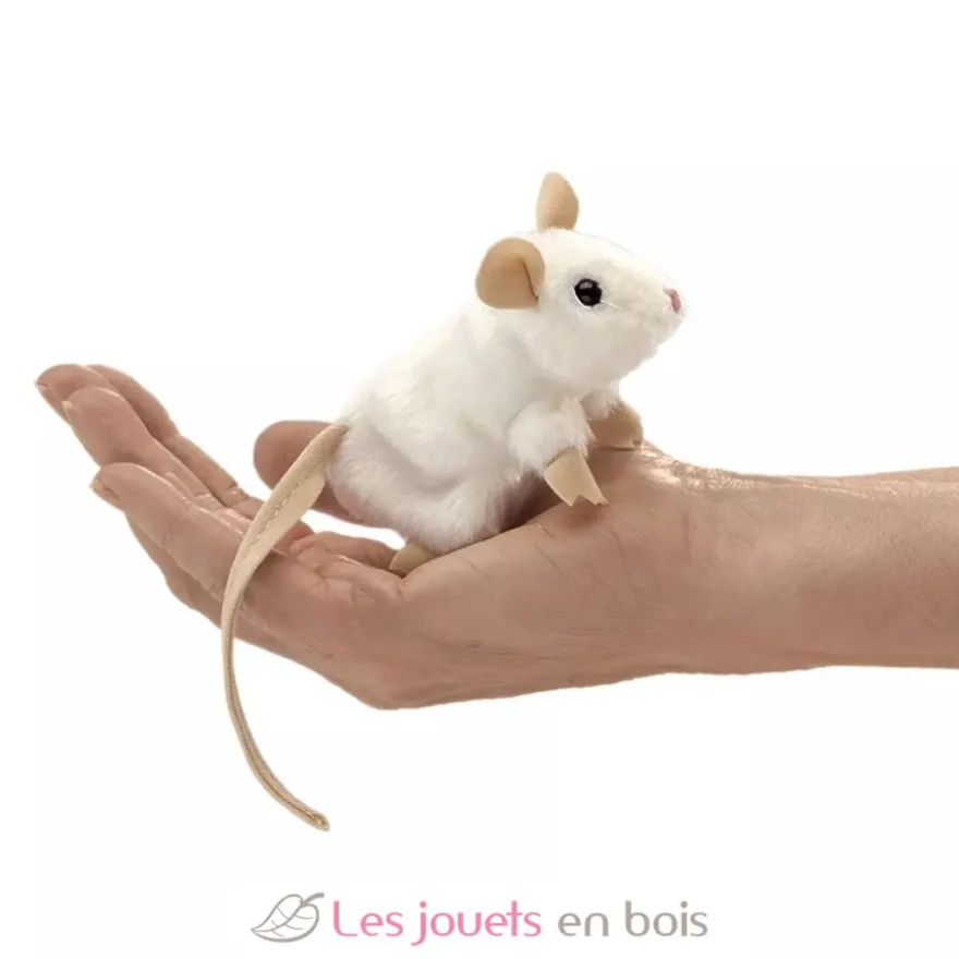 Marionnette à doigt Mini Souris blanche - Folkmanis