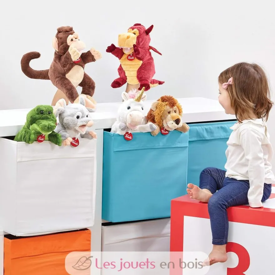 Marionnette à main Singe marron - Trudi