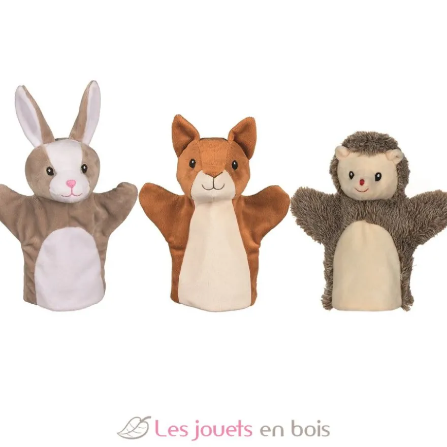Marionnettes Écureuil, Lapin et Hérisson - Goki
