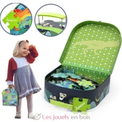 Ma Valise Puzzle Dinosaures 104 pcs - Mideer
