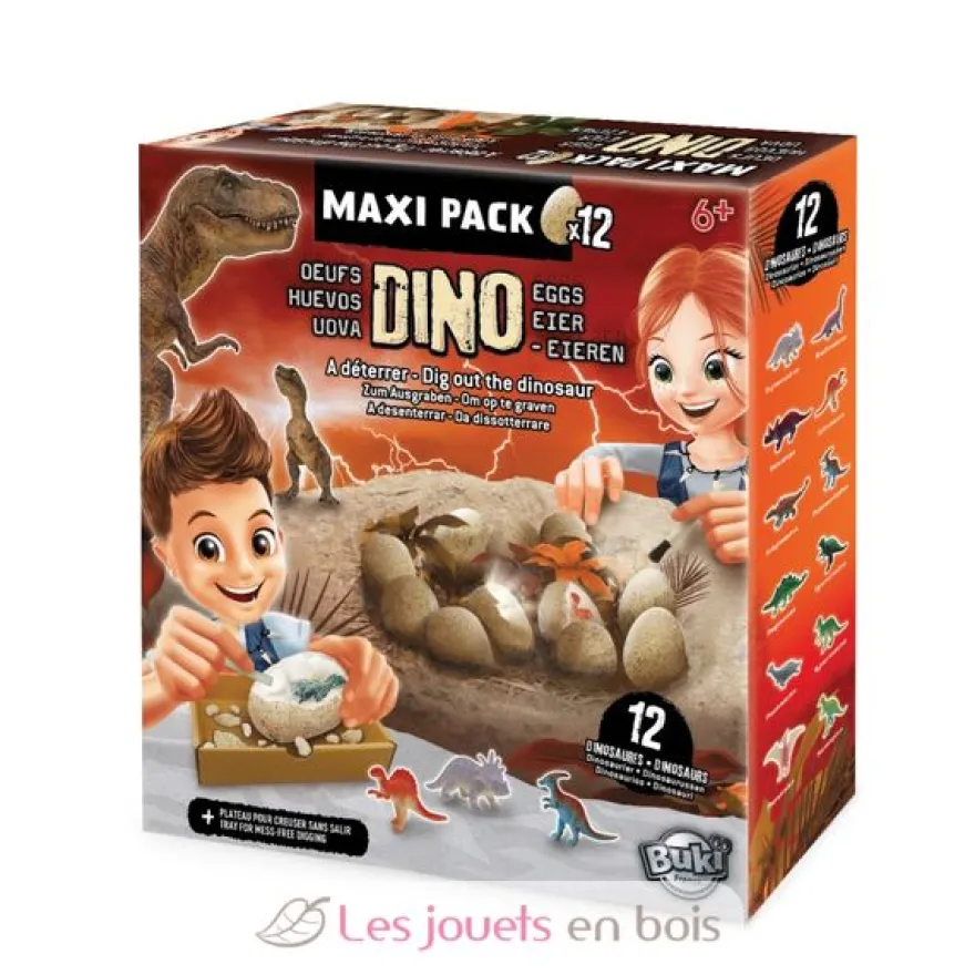 Maxi pack 12 œufs dino à déterrer - Buki France