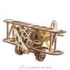 Mini biplan - Puzzle 3D mécanique en bois - Ugears