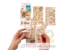 Mini biplan - Puzzle 3D mécanique en bois - Ugears