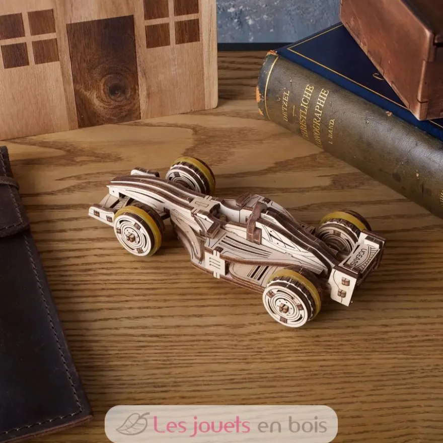 Mini bolide - Puzzle 3D mécanique en bois - Ugears
