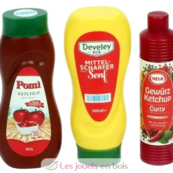 3 mini bouteilles de sauce en plastique - Tanner