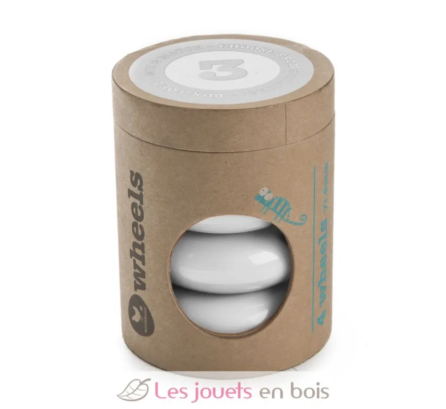 Mini Flip - Set de 4 roues - Blanc - Wishbone Design Studio