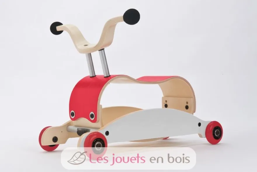Mini Flip - Set de 4 roues - Rouge - Wishbone Design Studio