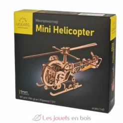 Mini Hélicoptère - Puzzle 3D mécanique en bois - Ugears
