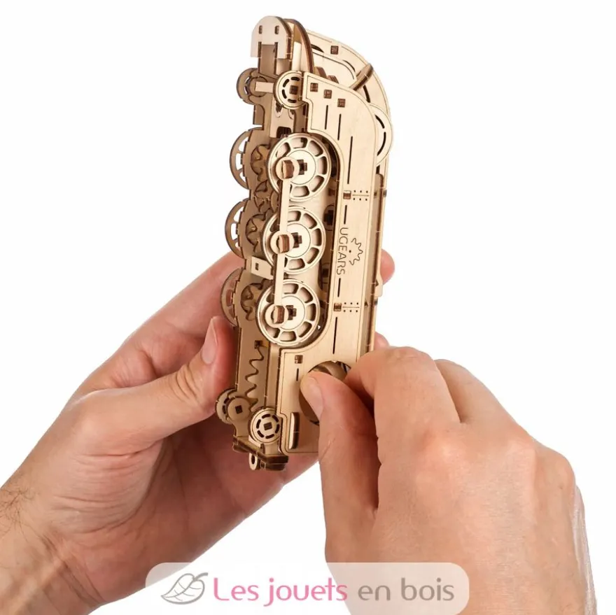 Mini locomotive - Puzzle 3D mécanique en bois - Ugears
