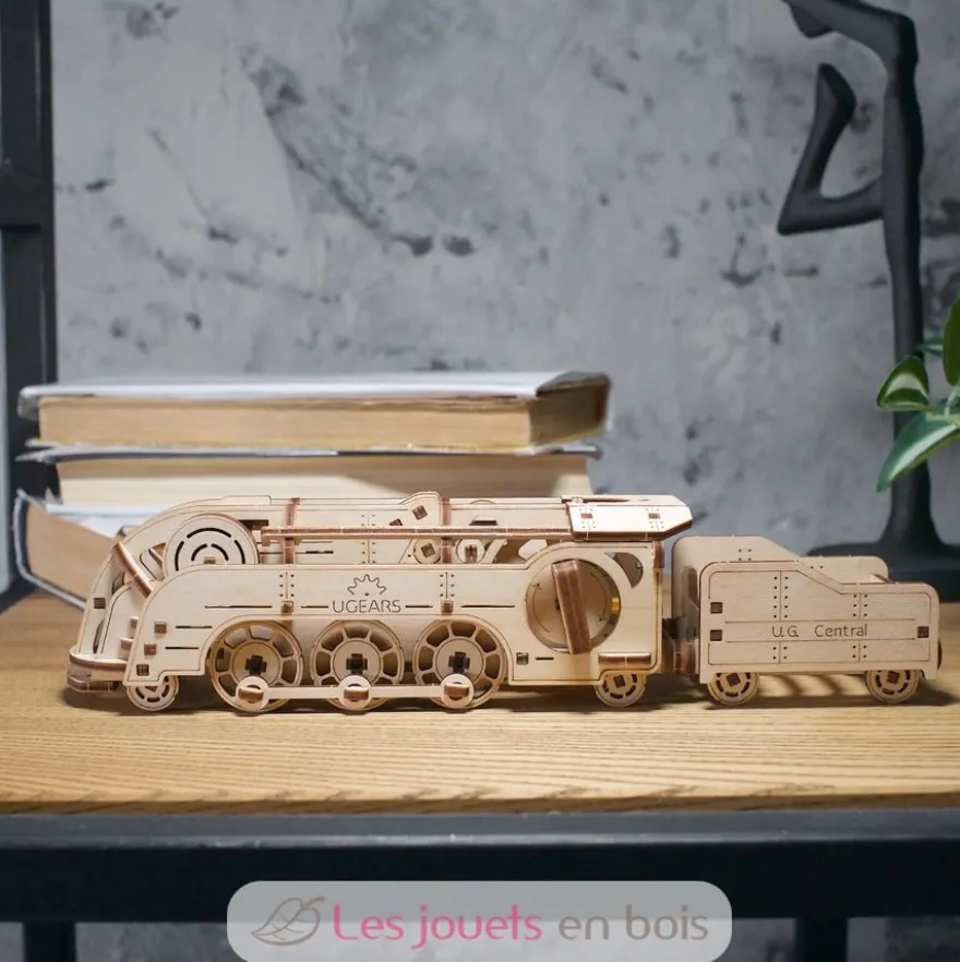 Mini locomotive - Puzzle 3D mécanique en bois - Ugears