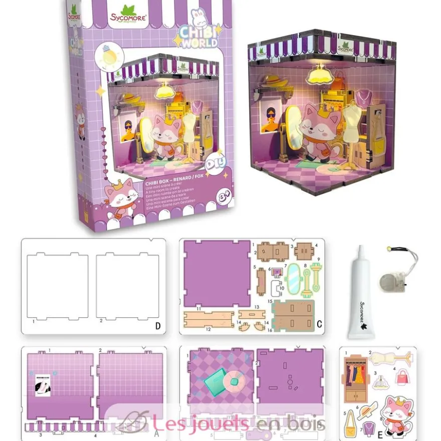 Mini scène Kawaii à créer - Chibi Box Renard - Dès 8 ans - Sycomore