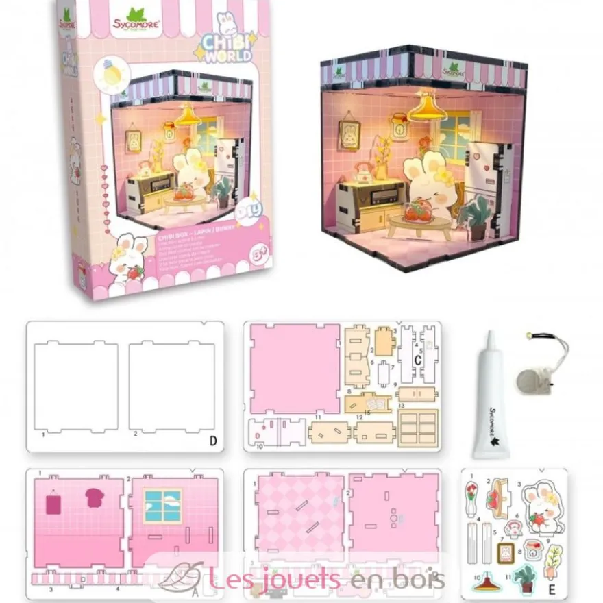 Mini scène Kawaii à créer - Chibi Box Lapin - Dès 8 ans - Sycomore