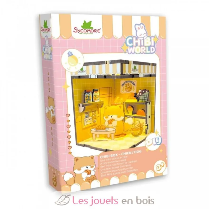 Mini scène Kawaii à créer - Chibi Box Chien - Dès 8 ans - Sycomore