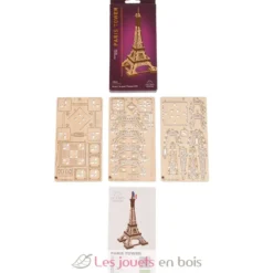 Mini Tour Eiffel - Puzzle 3D mécanique en bois - Ugears