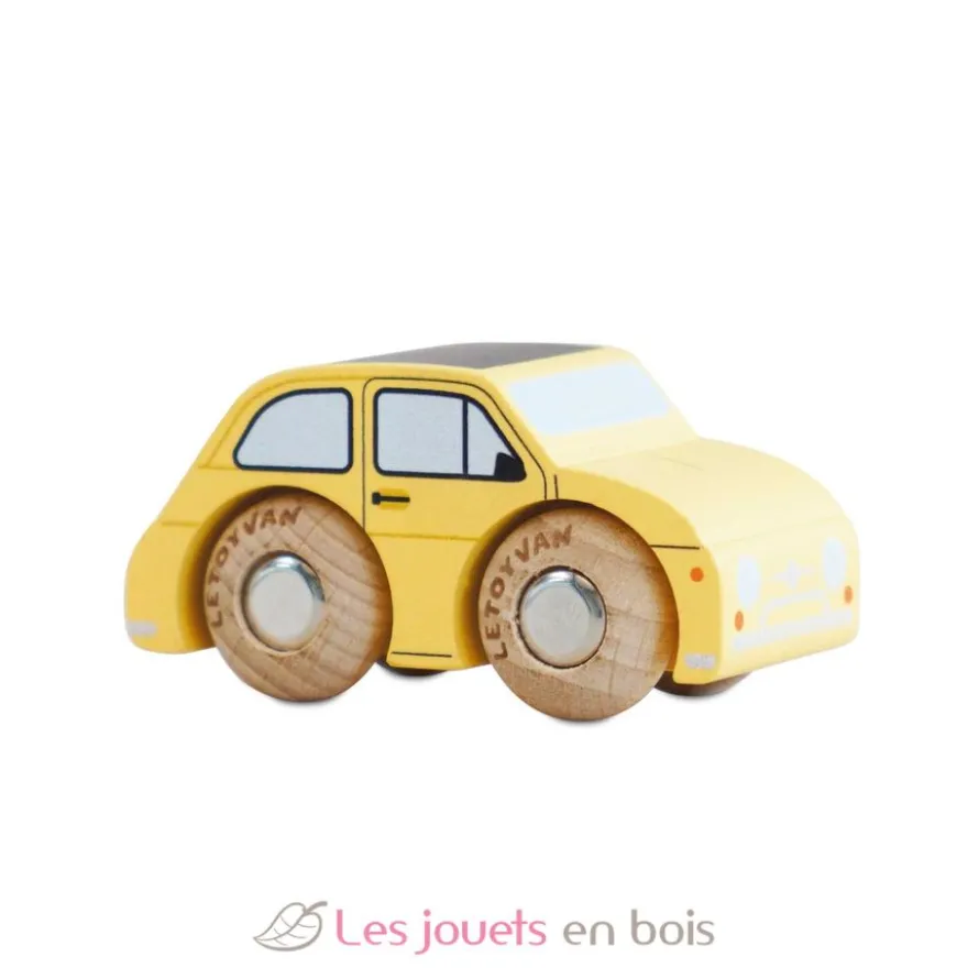 Mini voiture en bois Fifi No 10 jaune - Le Toy Van