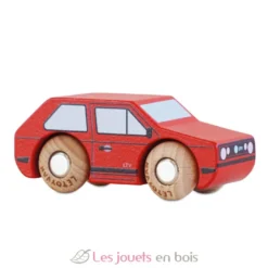 Mini voiture en bois Gary No 8 rouge - Le Toy Van