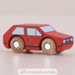 Mini voiture en bois Gary No 8 rouge - Le Toy Van