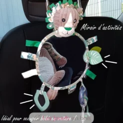 Miroir d'éveil Jélékros lion gris vert Les Déglingos
