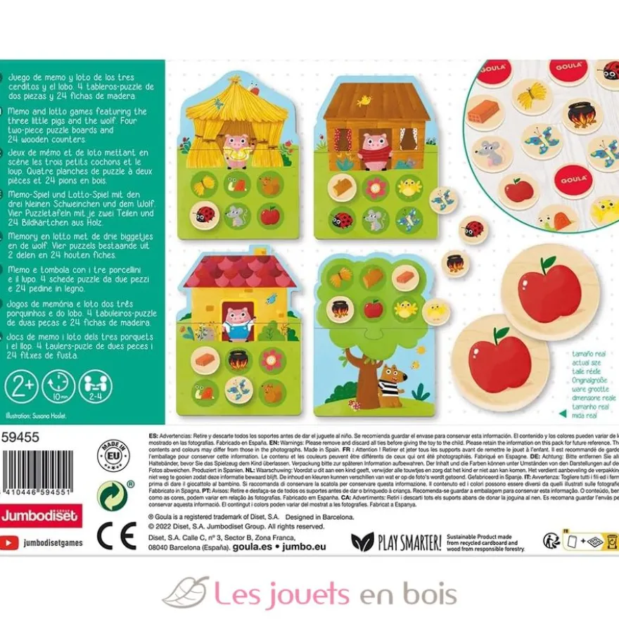 Mémo et Loto des 3 Petits Cochons - Goula