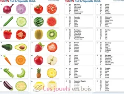 Mémo Fruits et Légumes Mix & Match - TickiT