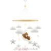 Mobile L'ourson rêveur en bois et feutrine - Ulysse