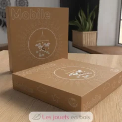 Mobile L'ourson rêveur en bois et feutrine - Ulysse