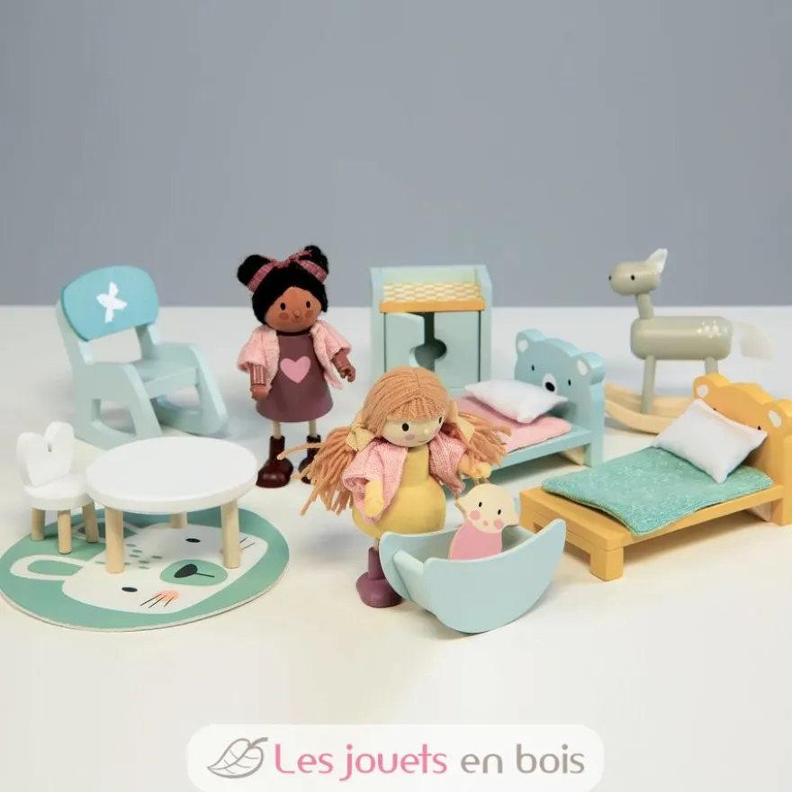 Mobilier chambre enfants pour maison de poupées - Tender Leaf Toys